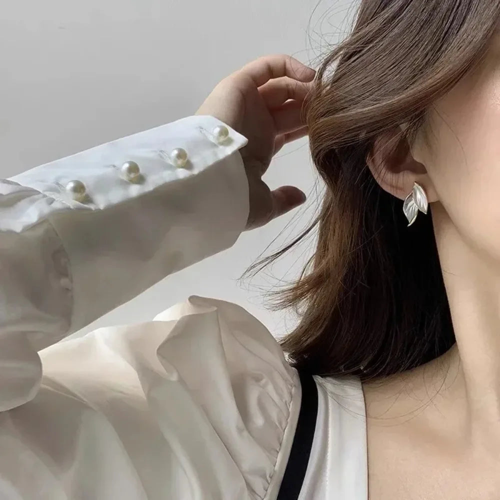 リーフデザインピアス